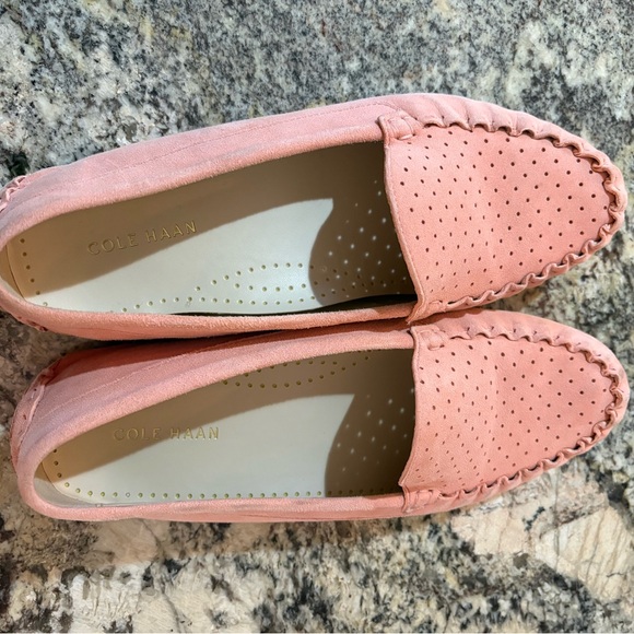 Cole Haan Women's Blush Pink Perforated Loafers - Picture 1 of 3
